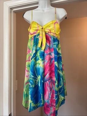 Perfect for Vacay - Seni & Cade Bright Tropical Tie-Front Sundress NWT